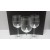 Set of three laser engraved wine glasses - Lines